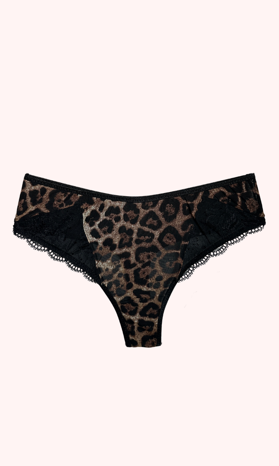Leopard Lace Cut-Out Thong