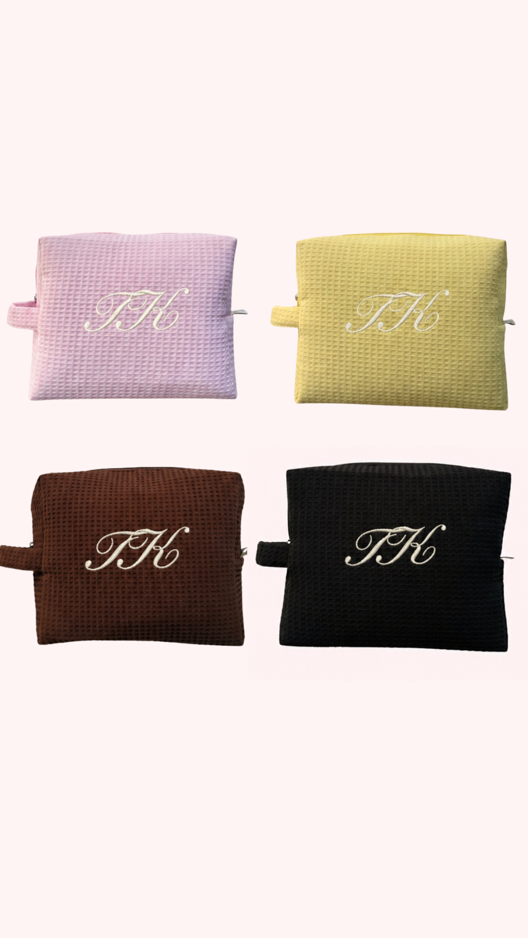 The Monogram Waffle Pouch