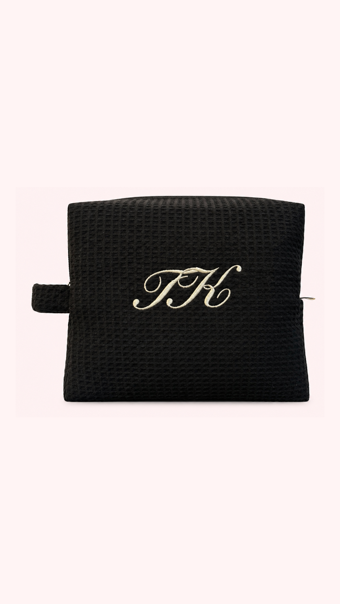 The Monogram Waffle Pouch